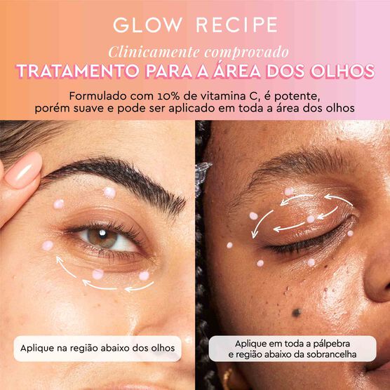 CREME PARA OLHOS COM VITAMINA C GLOW RECIPE GUAVA